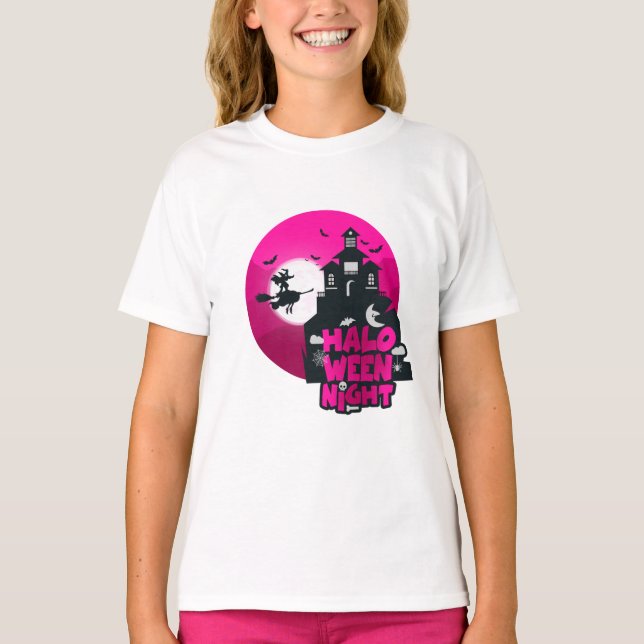 Feliz Figurino de Halloween para T-Shirt (Frente)