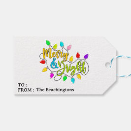 *~* Feliz FOTO Brilhante AP44 Etiqueta de presente