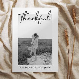 Feliz Foto da Família de Ação de Graças Agradeci