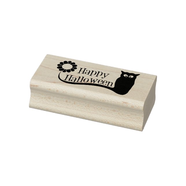 Feliz Halloween 2 Silhouen Carimbo de Arte (Carimbo)