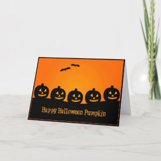 Feliz Halloween Abóbora - Cartão de Halloween