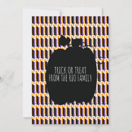 Feliz Halloween Abóbora Preta Padrão Geométrico