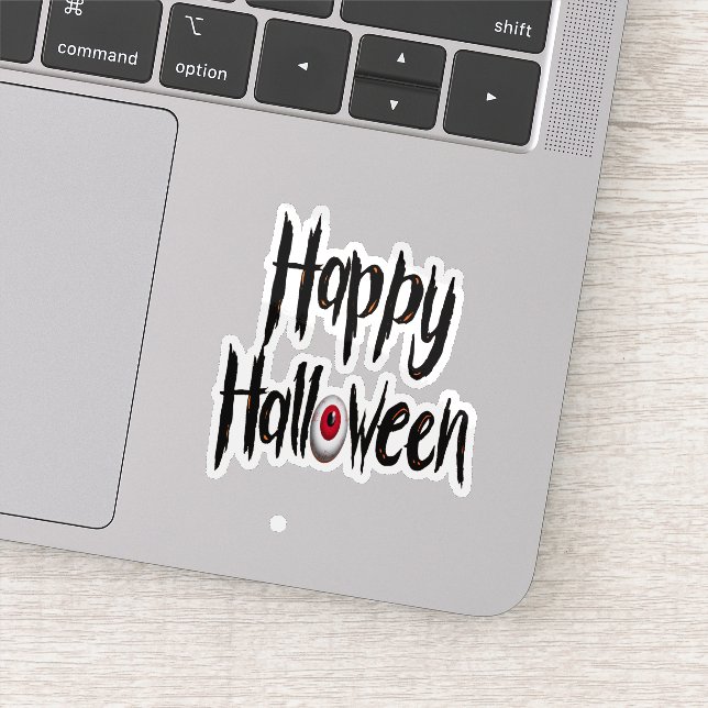 Feliz halloween adesivo assustador (Detalhe)