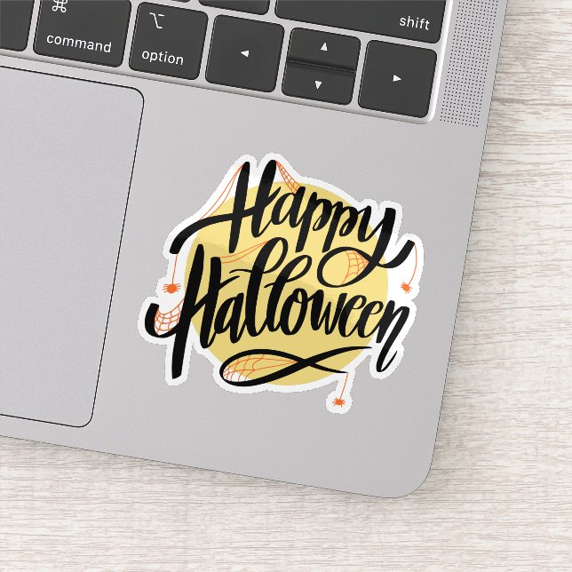 Feliz halloween aranha teia adesivo  (Detalhe)