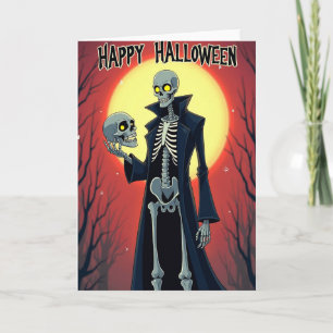 Feliz Halloween Bony Cartão de Anfitrião