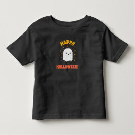 Feliz Halloween! Camiseta do Fantasma Sorridente e