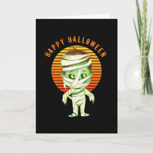 Feliz Halloween - Cartão da Múmia