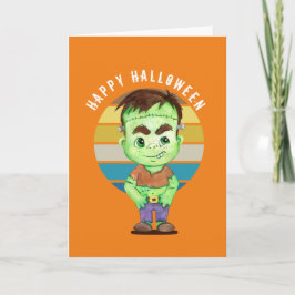 Feliz Halloween - Cartão do Frankenstein