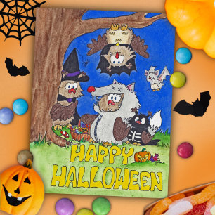 Feliz Halloween cartão postal de Nicole Janes
