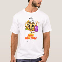 Feliz Halloween com T-Shirt de Vela Queimada