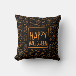 Feliz Halloween Ditzy Patterno | Almofadas Throw