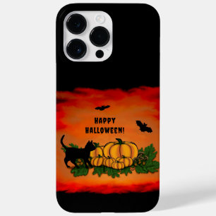 Feliz Halloween, Gato Preto, Morcego e Abóbora