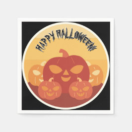 Feliz Halloween! Guardanapos de papel de abóboras
