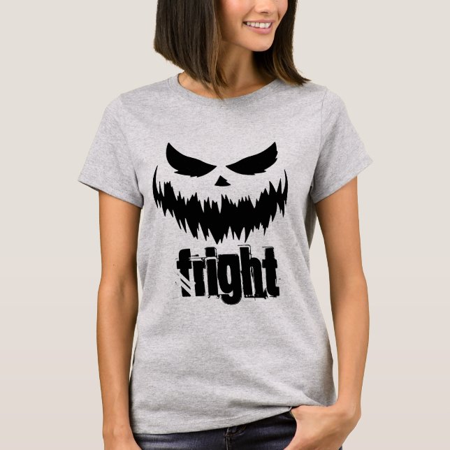 Feliz Halloween Horror Rosto Sujo T-Shirt (Frente)
