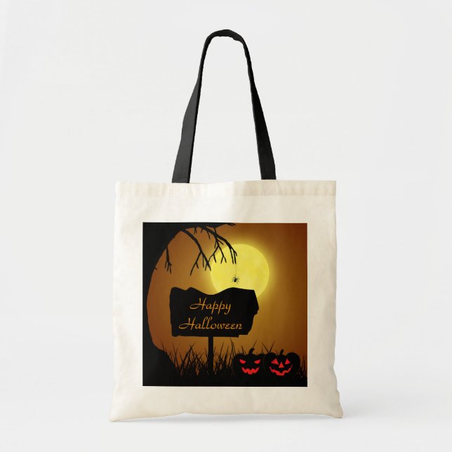 Feliz Halloween Jack O Lanterna Pumpkins - Bolsa (Frente)