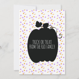 Feliz Halloween Padrão de Confete de Abóbora Preta