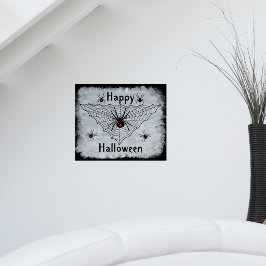 Feliz Halloween Poster Teia de Aranha Viúva Negra