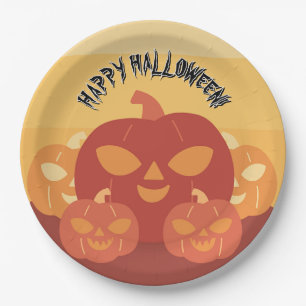 Feliz Halloween! Pratos de Papel Abóboras
