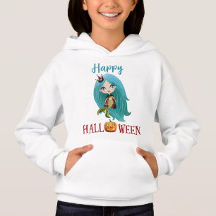 Feliz Halloween pulôver capuz Sereia pulôver
