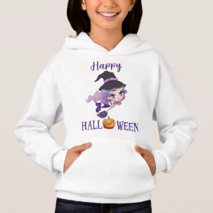 Feliz Halloween pulôver capuz Sereia pulôver