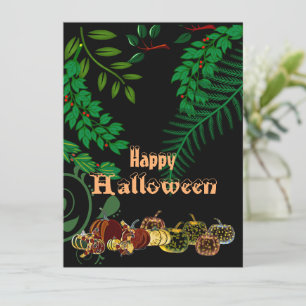 Feliz Halloween Spooky Dark Night Glow Pumpkin Div