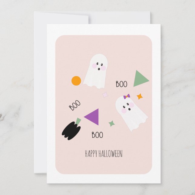 Feliz Halloween Sprinkles de Fantasma Fofo Cartão (Frente)