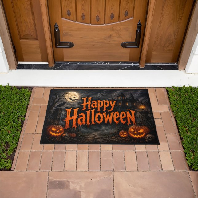 Feliz Halloween Tapete de Casa Assombrada (Ar livre)