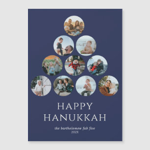 Feliz Hanukkah 10 Photo Magnet Blue