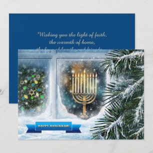 Feliz Hanukkah. Cartões de saudação personaliz