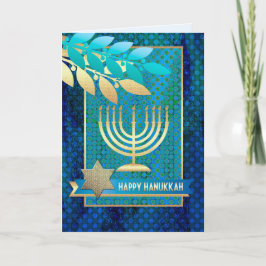 Feliz Hanukkah. Cartões de saudação personalizávei