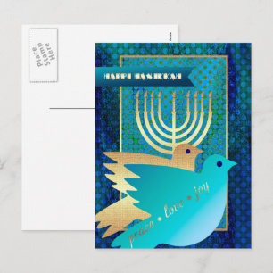 Feliz Hanukkah. Cartões postais personalizados do 