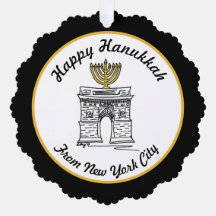 Feliz Hanukkah da Praça NYC Menorah Washington