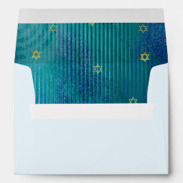 Feliz Hanukkah. Envelopes Personalizados Dourados