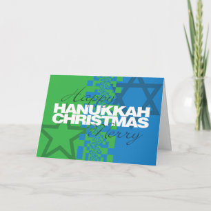 Feliz Hanukkah Feliz Cartão de Natal