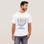 Feliz Hanukkah Menorah Rainbow T-Shirt<br><div class="desc">Nossa Camisa de Saudação do Rainbow Menorah Hanukkah tem um design do Rainbow popular que virou para se tornar um Hanukkah alegre/ Chanukah menorah. Com uma aspersão de estrelas judaicas de David, esta design moderna é uma maneira legal e divertida de desejar a família e amigos um Feliz Chanucá aonde...</div>