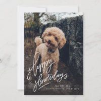 Feliz Howlidays com a letra da mão | Foto Pet Dog