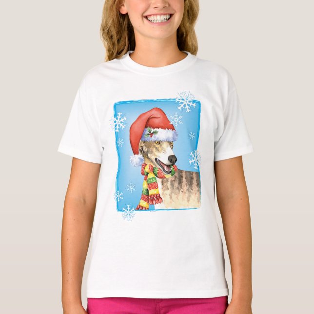 Feliz Howlidays Greyhound T-Shirt (Frente)