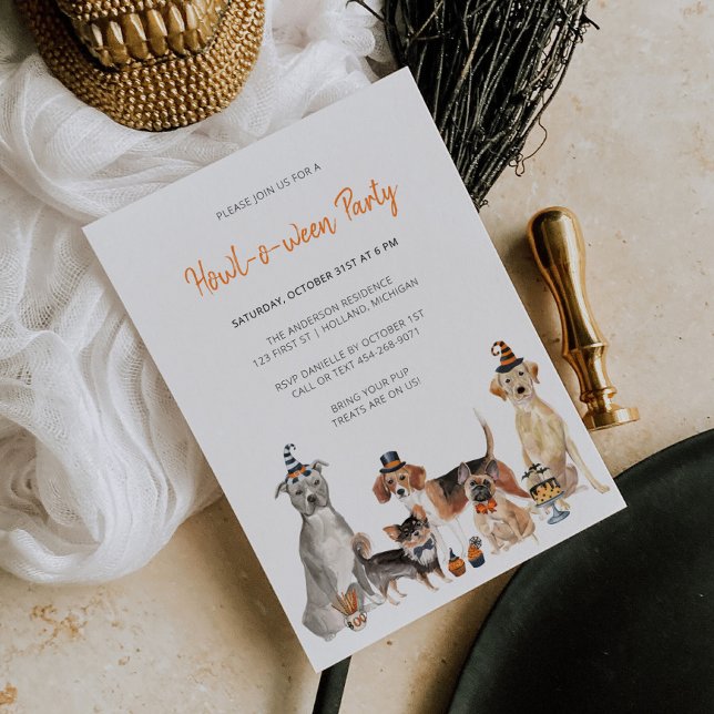 Feliz Howloween, Convite para o Dia das Bruxas (Criador carregado)