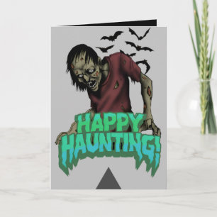 Feliz Hunting Zombie Halloween Cartão Spooky