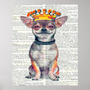 FELIZ IMPRESSÃO DE ARTE DE VINTAGEM CHIHUAHUA