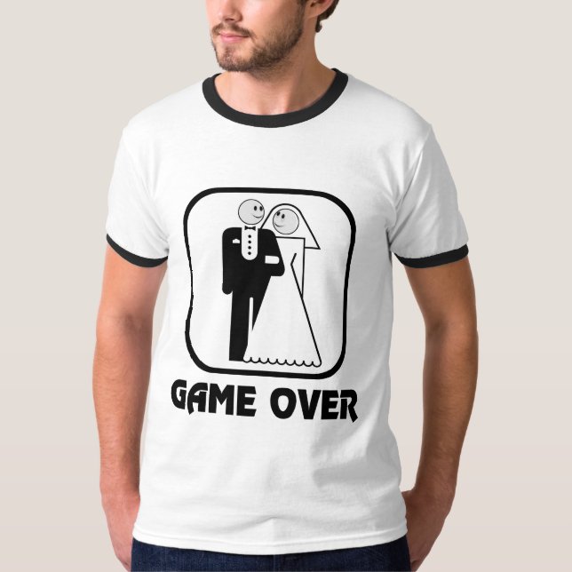 Feliz Jogo De Casamento Sobre A Camisa De Solteiro (Frente)