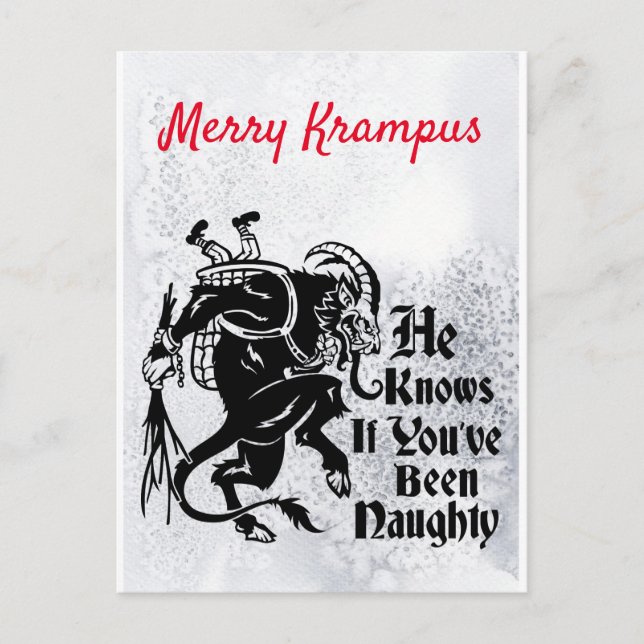 Feliz Krampus - Cartão de Saudação (Frente)