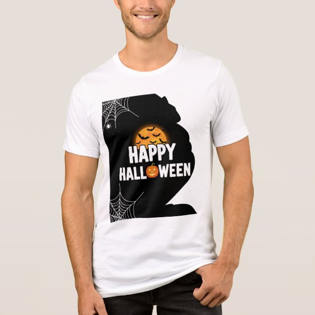 Feliz Lua das Bruxas e Camiseta de Aranha (Frente)