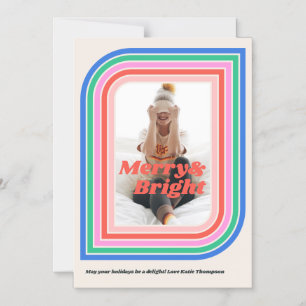 Feliz magnética e Cartão com fotos de férias retró