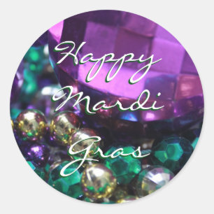 Feliz Mardi Gras Bead Joga Adesivos Costumes