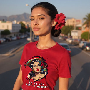 Feliz Mes Patrio México Camisa de Independência Me