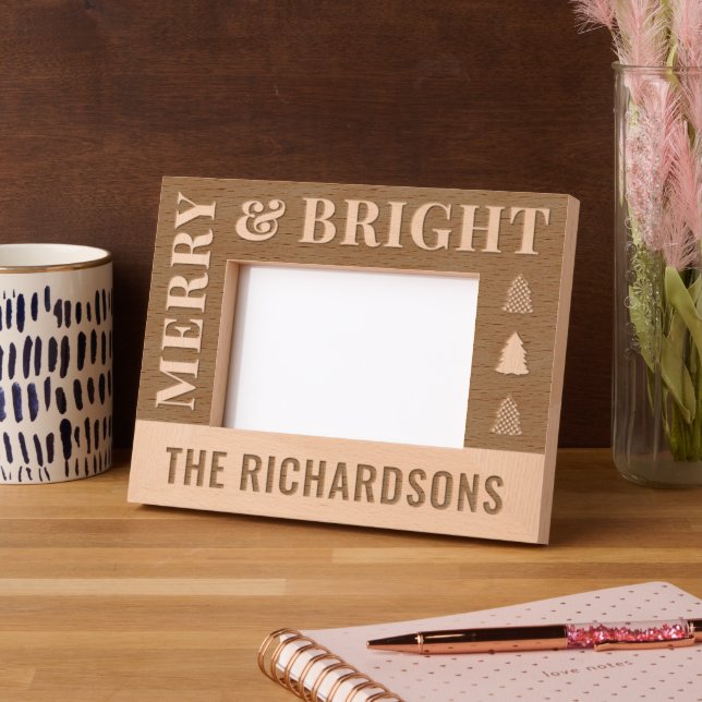 Feliz Moderna Personalizada e Natal Brilhante (Left)