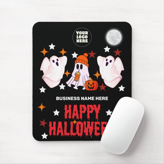 Feliz Mousepad de Fantasma de Halloween – Cute Spo (Com mouse)