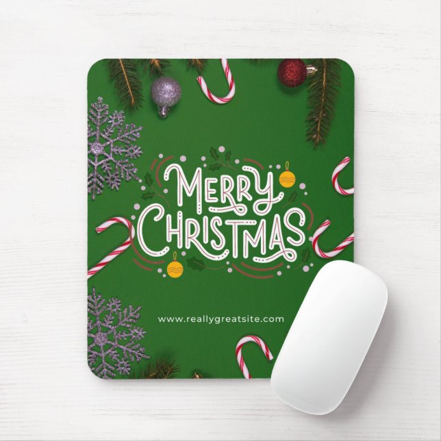 Feliz Mousepad de Natal (Com mouse)