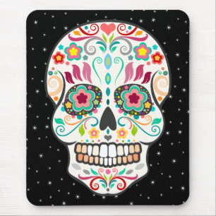 Feliz Muertos - crânio festivo Mousepad do açúc